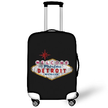 Discover Welcome to Fabulous Detroit Michigan Luggage Covers