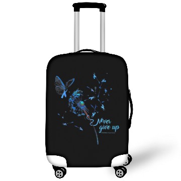 Discover Dandelion never give up funny diabetes awareness Luggage Covers