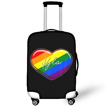 Discover LGBT Pride Heart - First Name "Kyla" Rainbow Heart Luggage Covers