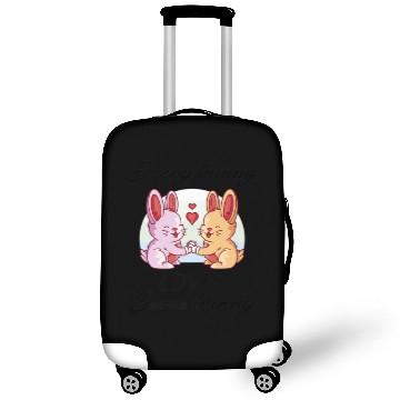 Discover Bunny Couple Love Heart Peace Lovers Easter Bunnie Luggage Covers