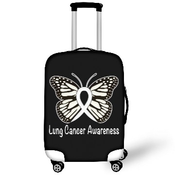 Discover Lung Cancer Butterfly Awareness Ribbon Luggage Covers