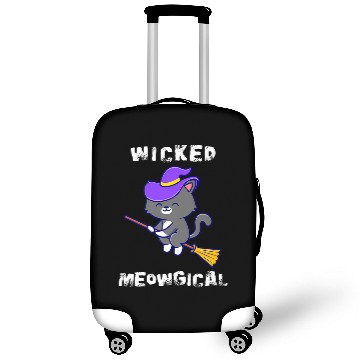 Discover 2021 Halloween Wicked Meowgical Funny Cat Witch Ha Luggage Covers