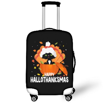 Discover Happy Hallothanksmas Thanksgiving Halloween Cute K Luggage Covers