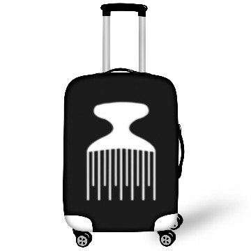 Discover White Afro Comb Pocket Position Simply Hair Pick C Luggage Covers