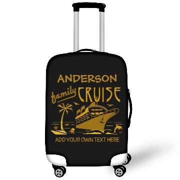 Discover Family Cruise Vacation Ship Custom Name + Text V2 Luggage Covers