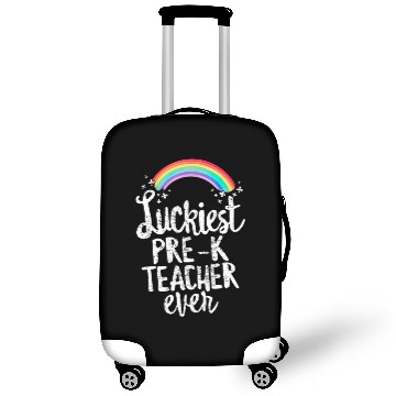 Discover Luckiest Pre-K Teacher Ever Lucky St Patricks Day Luggage Covers
