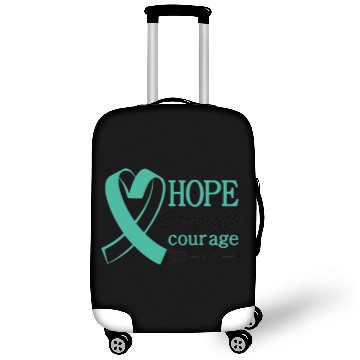 Discover Hope Strength Courage Ovarian Cancer Awareness Luggage Covers