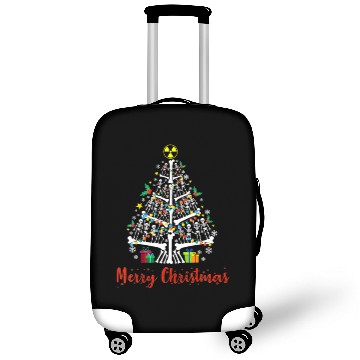 Discover Merry Christmas Skull Skeleton Tree Radiology Radi Luggage Covers