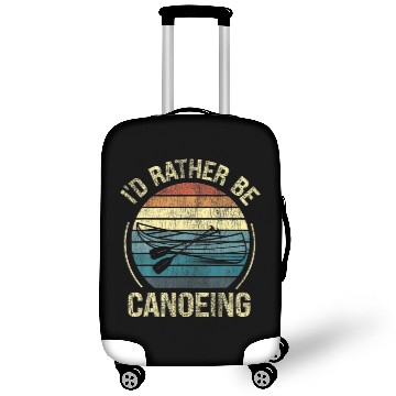 Discover Canoe Canoeing Retro Vintage I'd Rather Be Canoein Luggage Covers