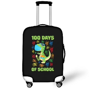 Discover Rex Face Mask Funny 100 Days Of School Luggage Covers