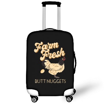 Discover Farm Fresh Butt Nuggets Funny Chicken Farmer Chris Luggage Covers