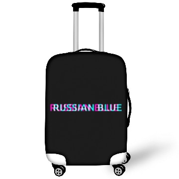 Discover Russian Blue, Cool Cat Edgy Glitch Aesthetic Art Luggage Covers
