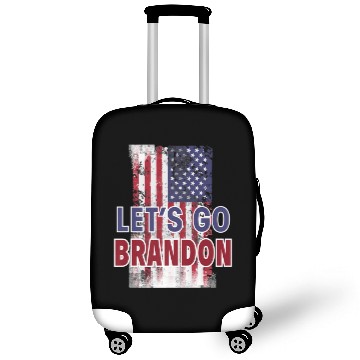 Discover US Flag Funny Conservative Pro Trump Let's Go Bran Luggage Covers