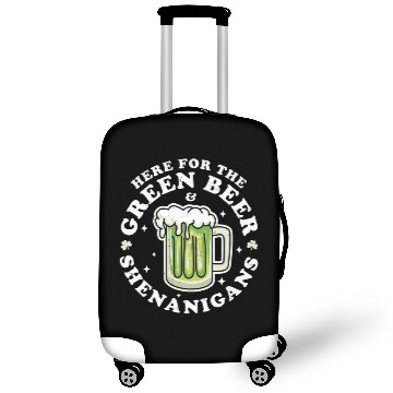 Discover Here For The Green Beer And Shenanigans Saint Patr Luggage Covers