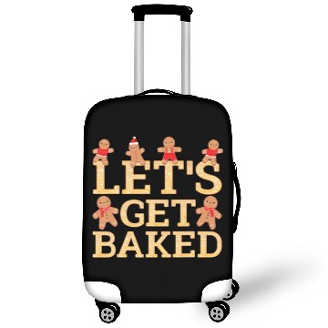Discover Let's Baked - Santa Gingerbread Christmas Cookies Luggage Covers