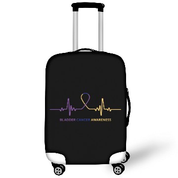 Discover Bladder Cancer Awareness Ribbon Heartbeat Luggage Covers