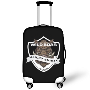 Discover Wild Boar Hunter Lucky For Wild Boar Hunting Luggage Covers