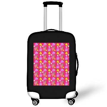 Discover girl with hood cape heart lemon pattern pink Luggage Covers