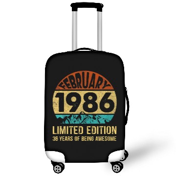 Discover February 1986 Limited Edition 36Th Birthday 36 Yea Luggage Covers