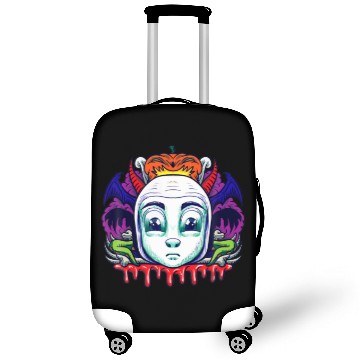 Discover Scared Boy Clown Halloween Costume Bat Wings Pumpk Luggage Covers