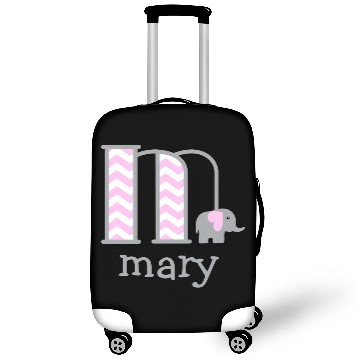 Discover Baby Girl Chevron  Elephant Monogram m Luggage Covers
