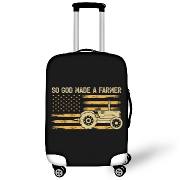 Discover American Flag Tractor Retro So God Made A Farmer Luggage Covers