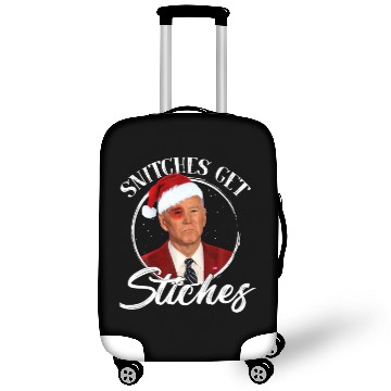 Discover Funny Merry Christmas Snitches Get Stitches Joe.Bi Luggage Covers