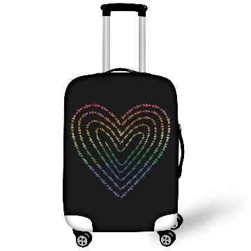 Discover Love is Love is Love Pride Rainbow Heart Luggage Covers