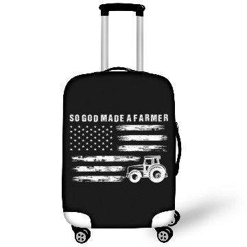 Discover So God Made A Farmer Retro American Flag Tractor Luggage Covers