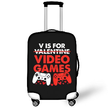 Discover V Is For Video Games Boy Men Gift Funny Valentines Luggage Covers