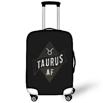 Discover Taurus AF, Funny Astrology Taurus Zodiac Birthday Luggage Covers