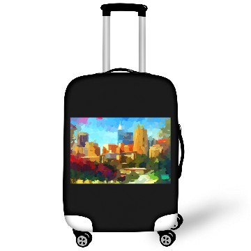 Discover Downtown Raleigh North Carolina Skyline Polo Luggage Covers