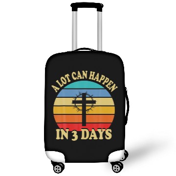 Discover A Lot Can Happen In 3 Days Easter Day, Retro Vinta Luggage Covers