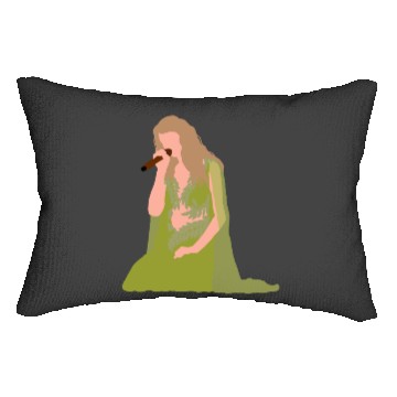 Discover TaylorSwift Eras Tour green dress folklore evermore Lumbar Pillows