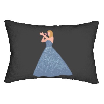 Discover Eras-tour enchanted blue dress Lumbar Pillows