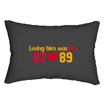 Discover Loving Him Was RED taylorr Swift x Travis Kelce Lumbar Pillows