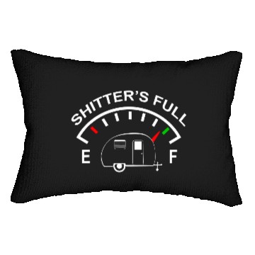 Discover Shitters Full Funny Camper Rv Camping Lumbar Pillow