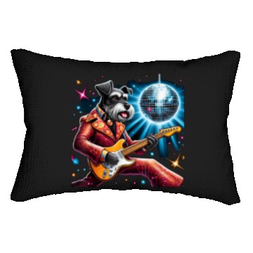 Discover Disco Miniature Schnauzer dog Lumbar Pillows