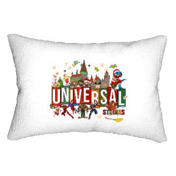 Discover Universal Studios Christmas Lumbar Pillows, Disneyland Christmas