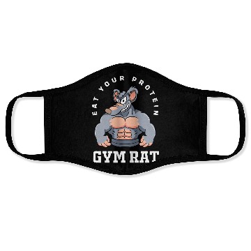 Discover Weightlifting Gym Rat Face Masks