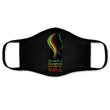 Discover None but ourselves can free our mind - Bob Marley Face Masks