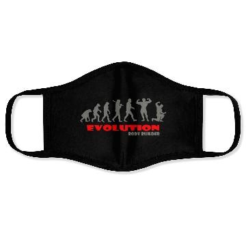 Discover Body bulider Gym ape of Evolution Face Masks