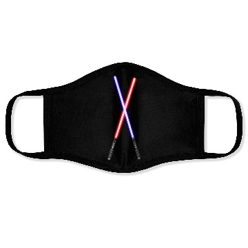Discover LightSabers red and blue Face Masks