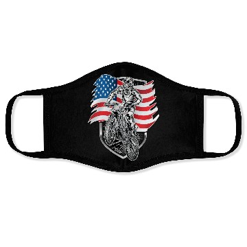 Discover Motocross USA Flag Face Masks