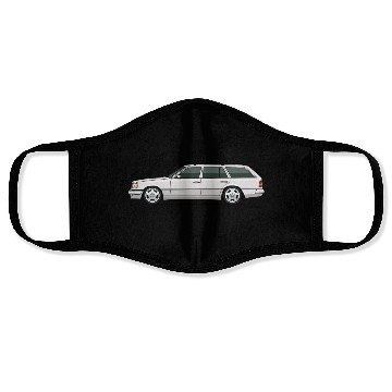 Discover MB W124 300TE Wagon (White) Face Masks
