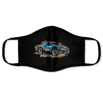 Discover Pro4 Race Truck Blue Face Masks
