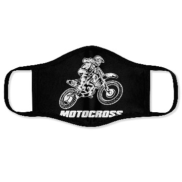 Discover Motocross Logo White Face Masks