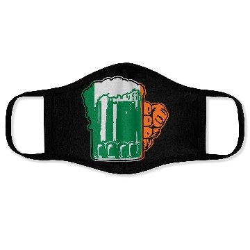 Discover Irish Beer Mug Flag Face Masks