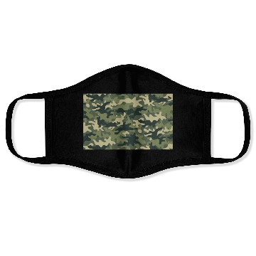 Discover Camouflage pattern green Face Masks