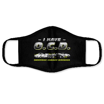 Discover CAMARO - I HAVE O.C.D Face Masks
